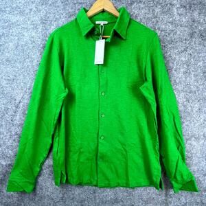 Cotton Citizen Presley Button Down Shirt Mens Med Kelly Green Cotton Long Sleeve